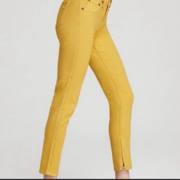 Rag & Bone mustard-colored cropped skinny jeans - Picture 3 of 14